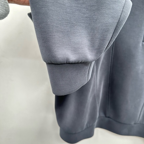 VICTORIA SECRET Grey .5 zip woman soft oversized lightweight scuba sweatshirt XL - Picture 6 of 12